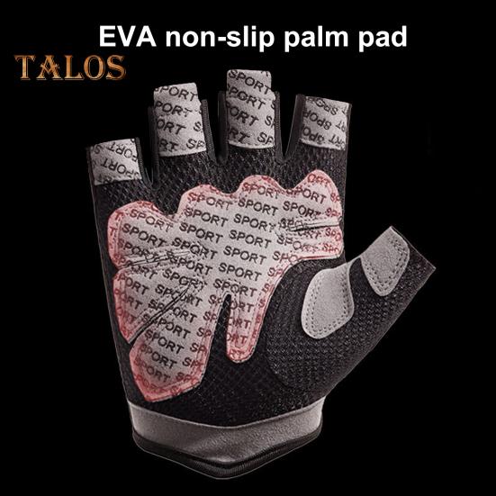 1 Pair Sport Gloves Hollow Mesh Half Finger Unisex Anti-slip Great Friction Wear-Resistant Full Palm Protection Weightlifting Cycling Workout Outdoor