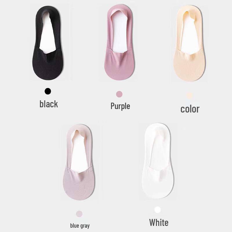 Langsha Women's Invisible Low-Cut Boat Socks