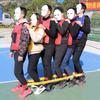 Outdoor Sports MultiPlayer Giant Footstep Tram Padfoot Game Good Tough Nylon Leg Race Bands for Team Building Company Activities