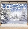 Winter Forest Scene Backdrop for Photography Snow Snowflake Xmas Tree Natural Landscape Christmas Baby Portrait Photo Background