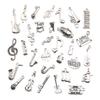 10pcs Musical Note Pendant Piano Guitar Microphone Speaker Suona Music Equipment Alloy Jewelry Accessories