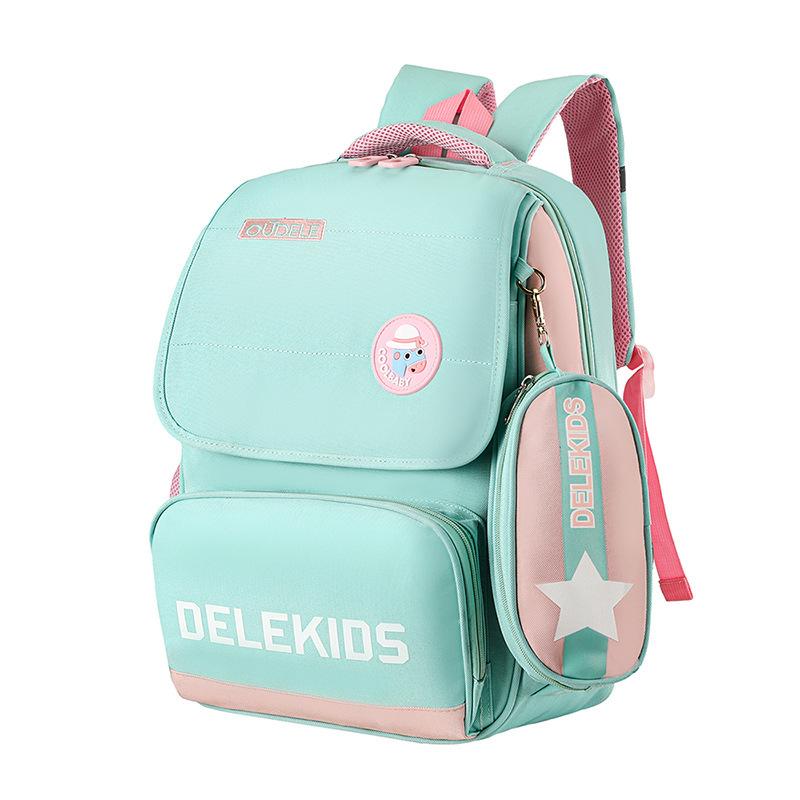 Spine-Protecting Oxford Cloth Backpack,School Bag for Elementary Boys Girls,Durable Kids Bookbag with Ergonomic Back Support