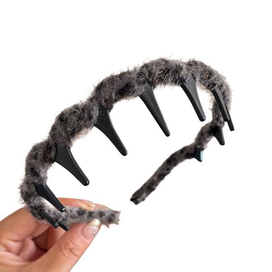 Women Headband Ribbon Decor Anti-slip Teeth Headband Lightweight Versatile Hair