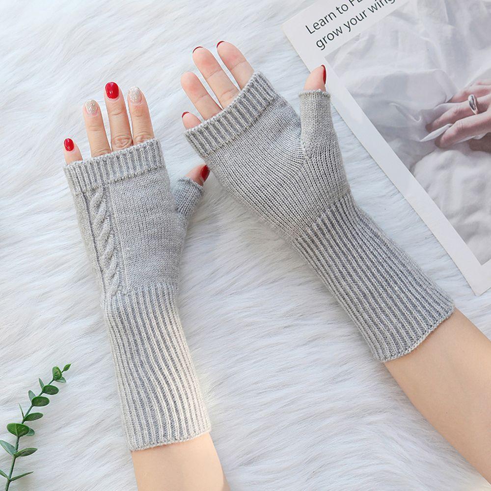 Knitting Wrist Arm Twist Fingerless Gloves Hand Mitten Korean Knitted Gloves Women Arm Warmers
