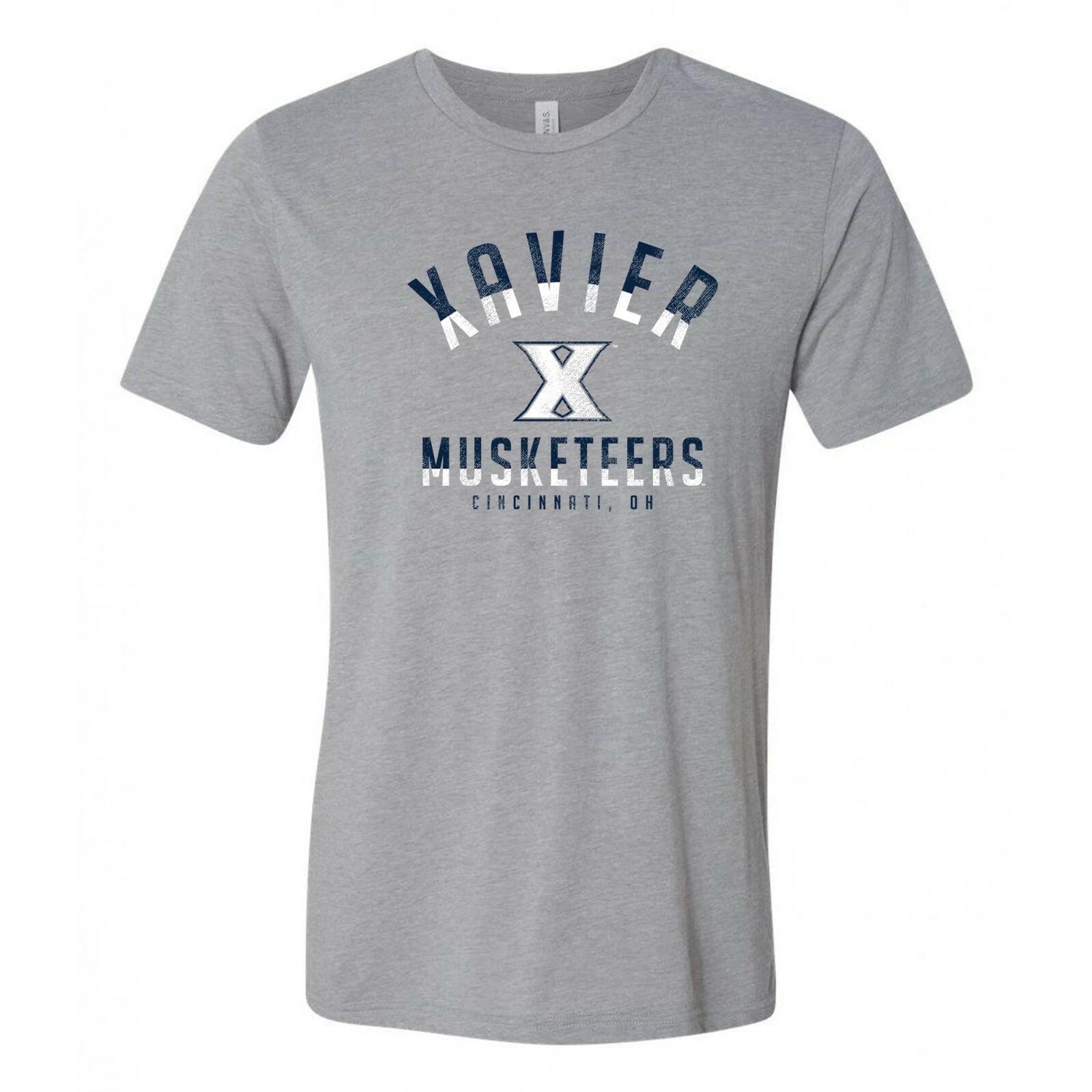 Xavier Muskteers Division Arch Triblend T Shirt - Athletic Grey 2XL