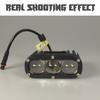 Ultra-Thin Three-Eye Car Spotlight Middle Net Fisheye Light External Motorcycle Light Yellow And White High-Power Laser Fog Light