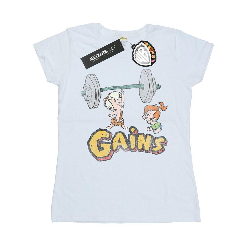 The Flintstones Womens/Ladies Bam Bam Gains Distressed Cotton T-Shirt