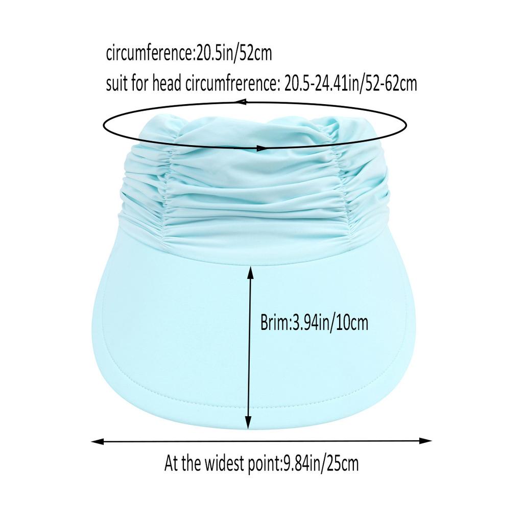 Womens Head Scarf Visor with Wide Brim Sunhat Headband cap Summer Beach Sun Hats UV Protection Female Baseball Cap for sports