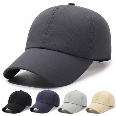 Frühling Sommer Schnelltrocknende Atmungsaktive Baseballkappe für Herren Outdoor-Sportarten Leere Zylinder Sonnenschutzkappe Dünne Kappe