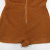 Tuta da donna nuova moda con zip a maniche lunghe pantaloncini modelli slim