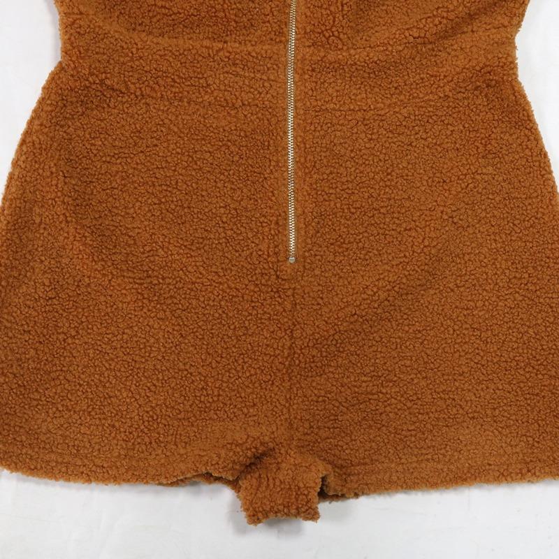 Tuta da donna nuova moda con zip a maniche lunghe pantaloncini modelli slim