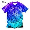 Fashion Art Design Style Short Sleeve T-shirt Tiedye 3d Printing Funny Colorful Cool T-shirt