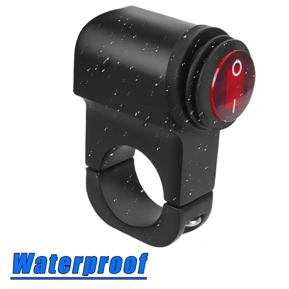 Aluminium Alloy Motorbike Headlight Button 3 Way ON-Off Switch Spotlight Fog Light Switches 12V Waterproof Moto Accessories
