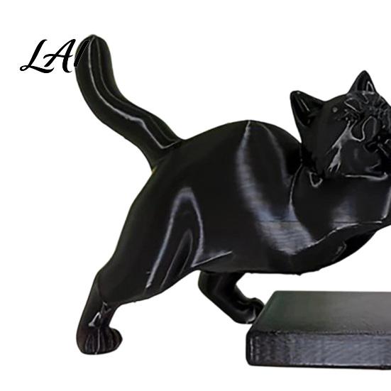 Sturdy Non Slip Book Supports for Kids 3D Printed Cat Bookend Bookshelves Decorative Ends Office Desk Home Library & Study Room Modern Minimalist