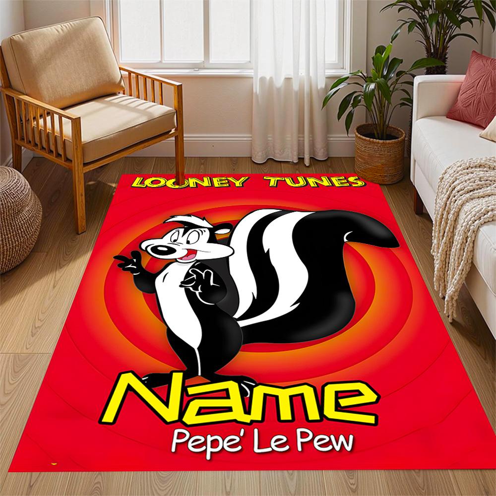 Looney Sweet Tweet Adventure Customizable Name Floor Rug Office Rug Perfect for Playrooms Outdoor Living Rooms Dormitory Antislip Carpet Decorate Offi