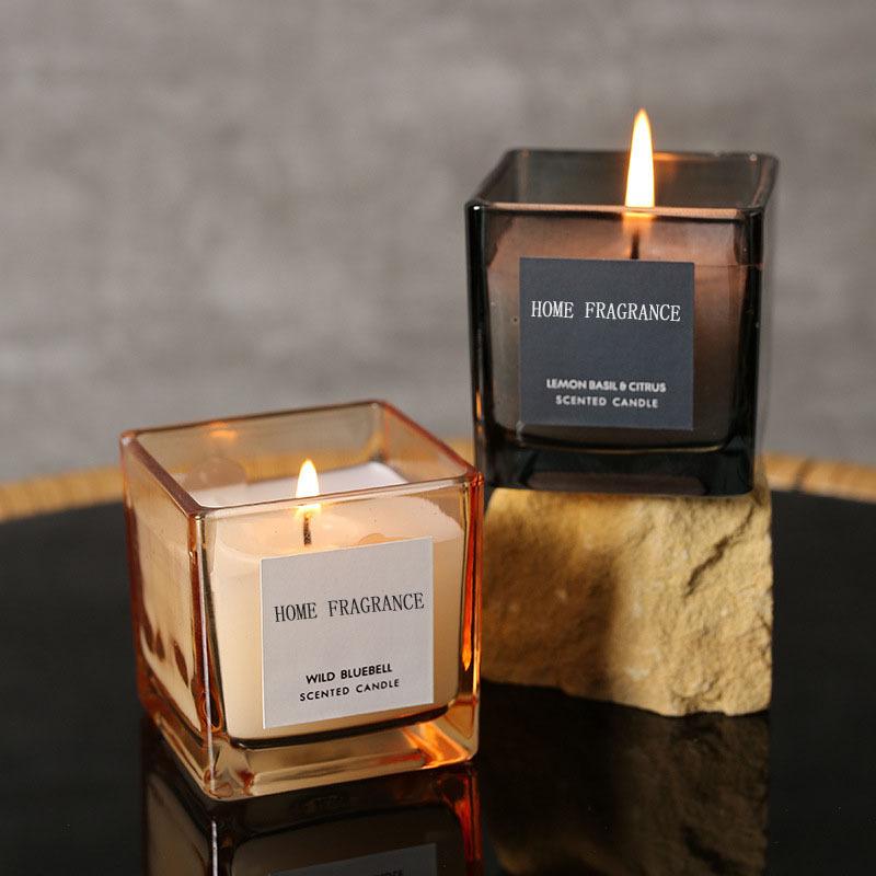 Four-color Square Cup, Scented Candle, Souvenir, Soy Wax, Pouring Candle Lamp