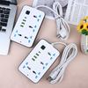 New EU US Plug 2/3Pin Power Strip 1 TypeC 3 USB Port 4 Way Outlet 2/3/5M Extension Power Socket Charge Electrical Socket