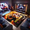 1PC Custom Name Dragons Flames Theme Floor Mat Ideal for Living Room, Game Rooms, Office, Bedroom,Floor Mat Playful Design