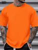 Summer men's casual sports loose plus size whatever letter printed comfortable round neck short sleeved T-shirt