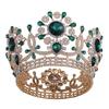 Bridal Crown Full Ring Wedding Crown Round Crown European Retro Palace Sparkling Diamond Luxurious Large Crown