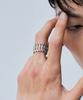 Scalettoblack Rsm024 Oval Pattern Open Ring