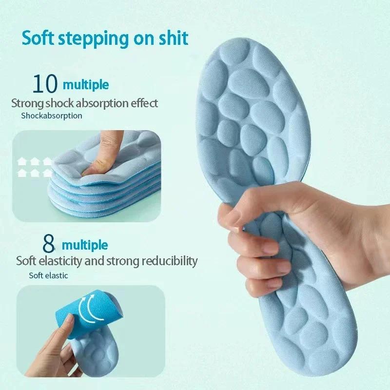 2/4pcs Soft Massage Memory Foam Insoles for Sport Running Shoes Sole Breathable Cushion Pads Women Men Feet Orthopedic Insoles