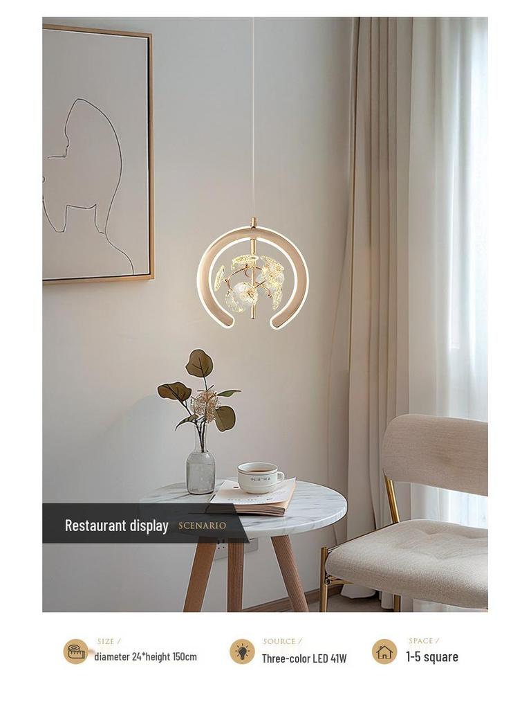 Nordic Crystal Bedside Pendant Lamp - Creative and Simple Lighting for Bedroom, Bar, Study, or Restaurant.
