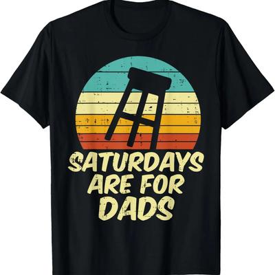 Tabouret de bar Samedis Pour les Papas Rétro Fête des Pères Papa Papa T-Shirt