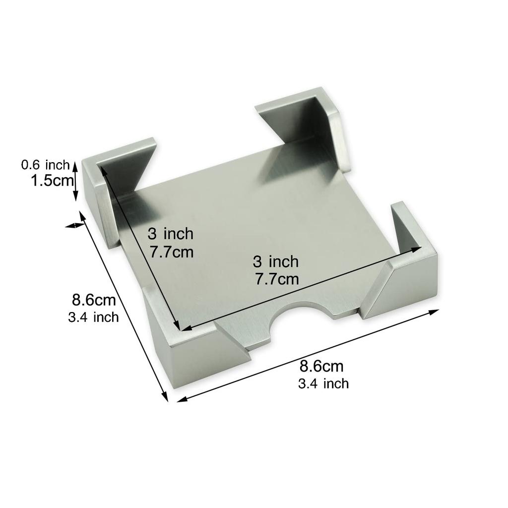 ArtsOnDesk Modern Art Note Dispenser a stainless steel sticky note dispenser with a satin A desk organizer and business Fits most sticky St209,