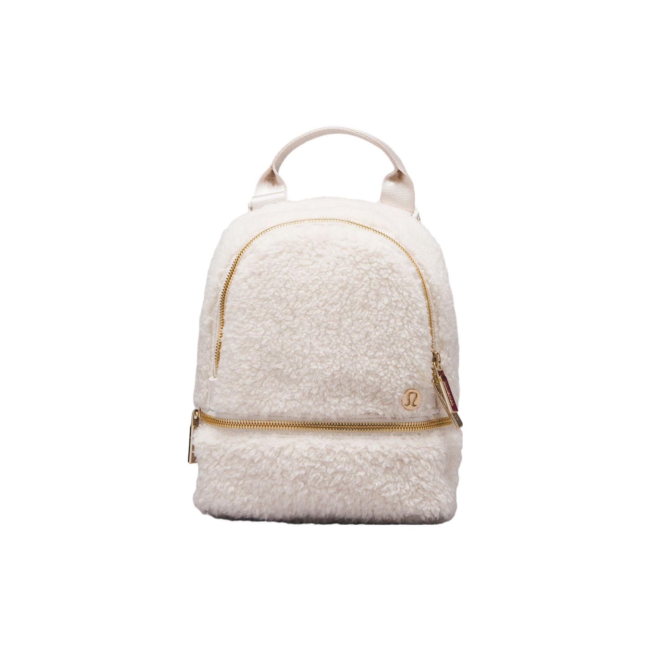 

Lululemon Micro 3L Zipper Closure Fleece Fabric Backpack Women Backpack White Gold LW9EQWS-273352 White Opal & Gold,Micro
