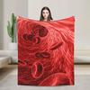 Floating Red Blood Cells Blood Cell Blanket Quality Soft Warm  Bedding Throws Winter Picnic Living Room Fluffy Bedspread