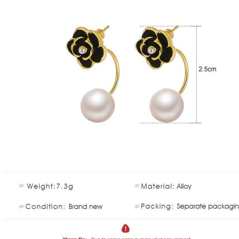 Boucles d'oreilles élégantes classiques à fleurs blanches, boucles d'oreilles rétro roses perle à clous pour femmes, bijoux, accessoires de mariage