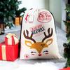 JOYIN 3 Packs Santa Sack Large Christmas Canvas Gift Bag with Drawstring 26" x 19" Reusable Personalized Gift for Xmas Package