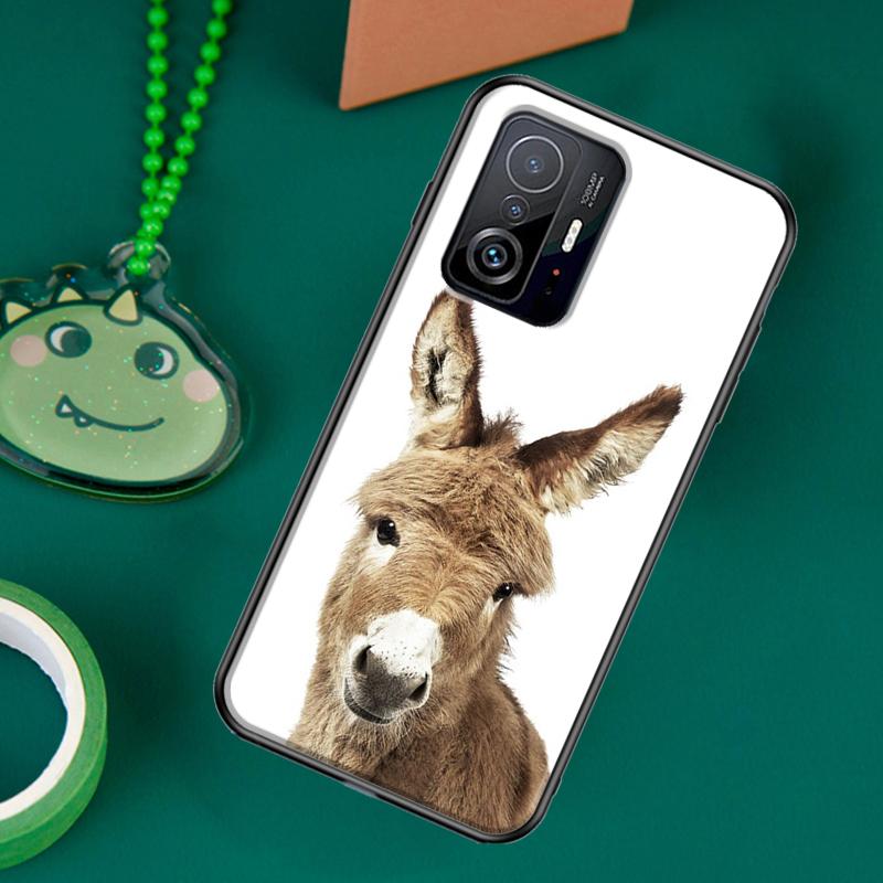 

Cute Alpaca Donkey Case For POCO F5 X5 X3 Pro X4 F4 GT F3 M5s C40 Cover For Xiaomi 13 12 Lite 11T 12T Pro 12X Mi 12X