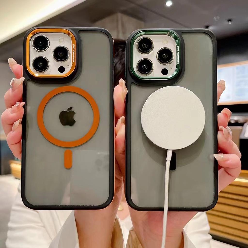 Metal Lens Suitable for Iphone16 Mobile Phone Case Gold Shield Three-in-one 15 Color Transparent Magnetic Case XR Full-inclusive Protective Case