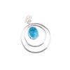 Swiss Blue Topaz Gemstone 925 Sterling Silver Handmade Elegant Pendant1.65" Gift PP-61-10
