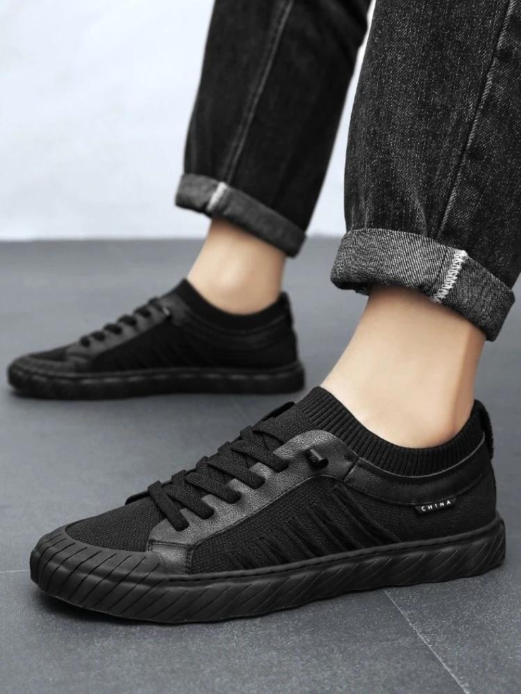 Herrenschuh Einfarbig Weiche Sneaker Laufen Canvas 2025 Trend Üblich Günstig Ausverkauf Erwachsene Designer Luxus Herren Freizeitschuhe