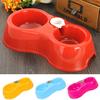 Pets Dog Cat Automatic Food Supply Bowl Bottle Inserted Dual Drinking Feeding Bowls