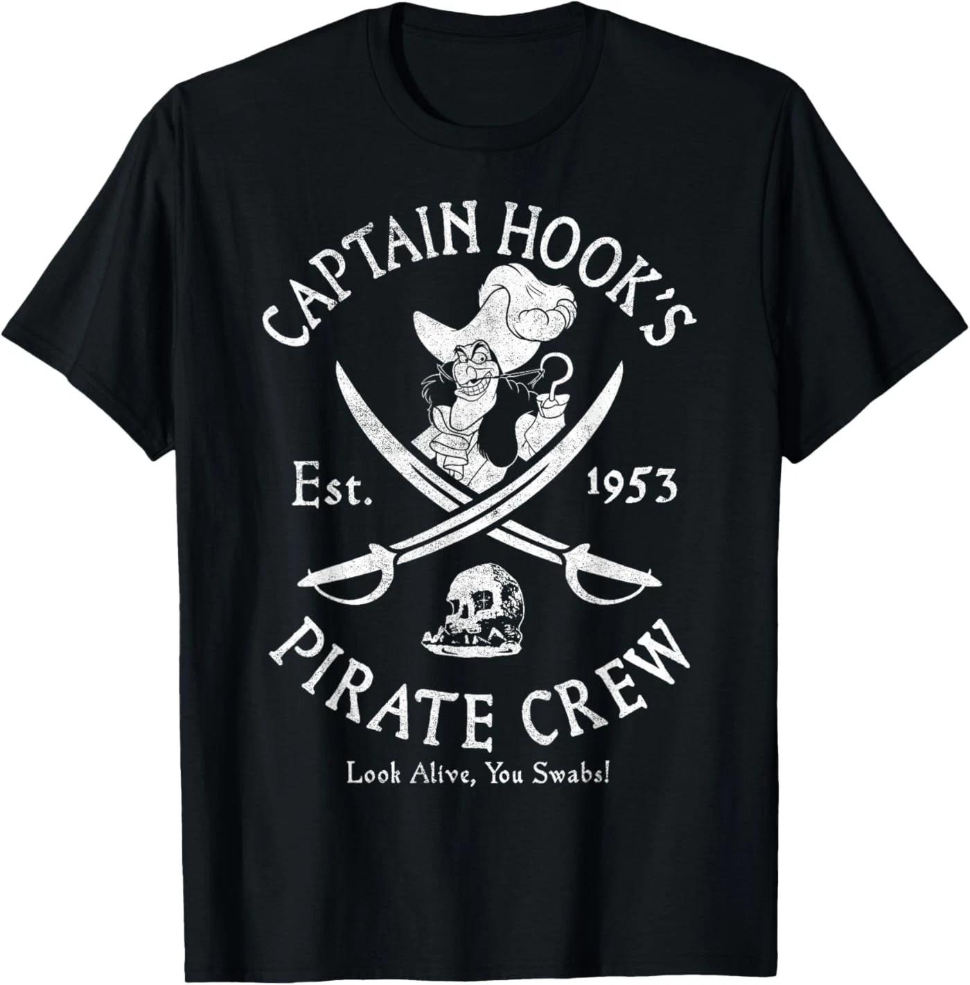 

Peter Pan Captain Hook Pirate Crew Est 1953 Logo T-Shirt S