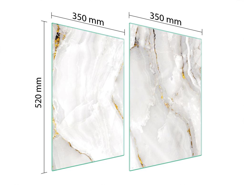 SZKLANA PŁYTA OCHRONNA DO KUCHNI 2x35x52 MARMUR