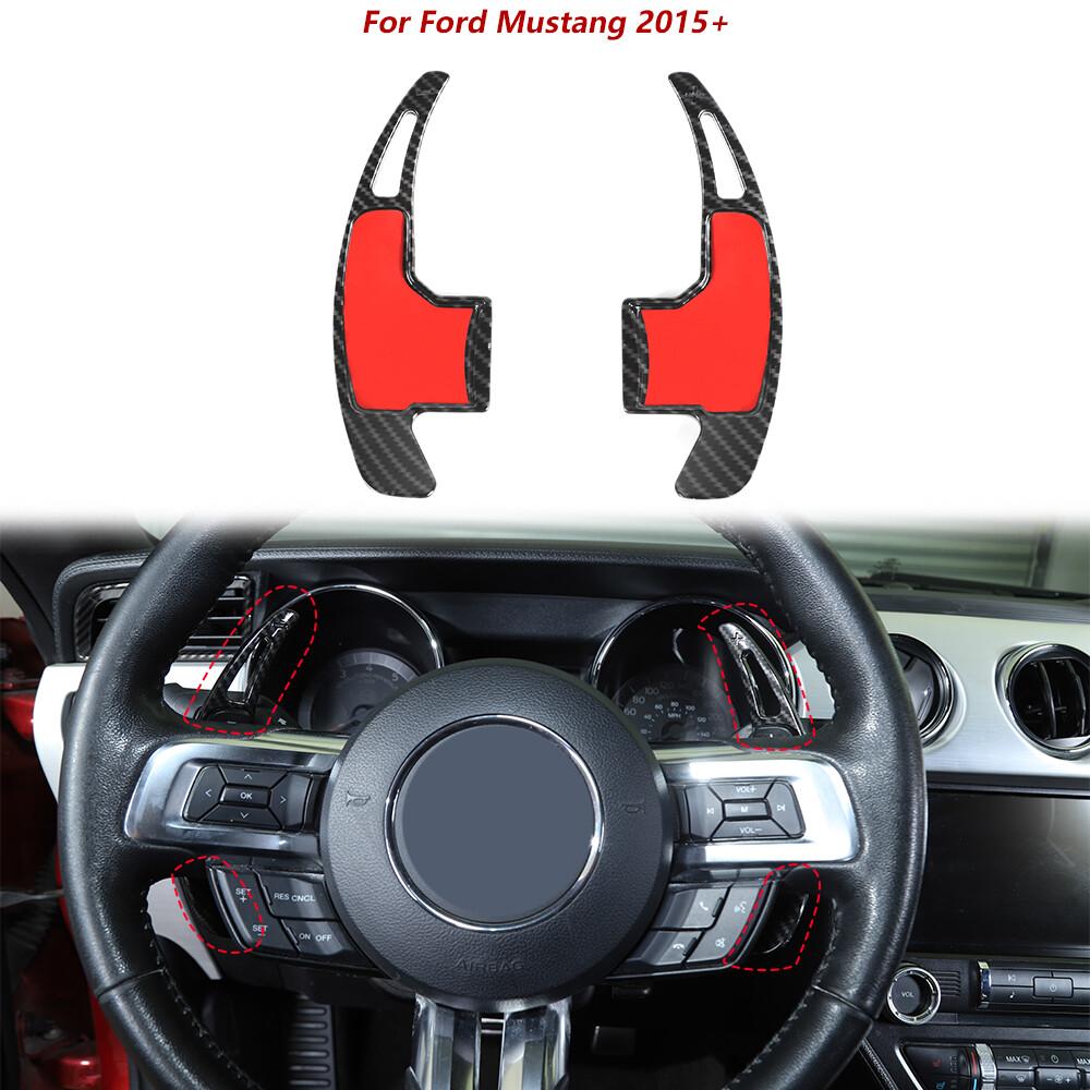 Carbon Fiber Steering Wheel Shift Paddle Accessories For Ford Mustang 2015-2019