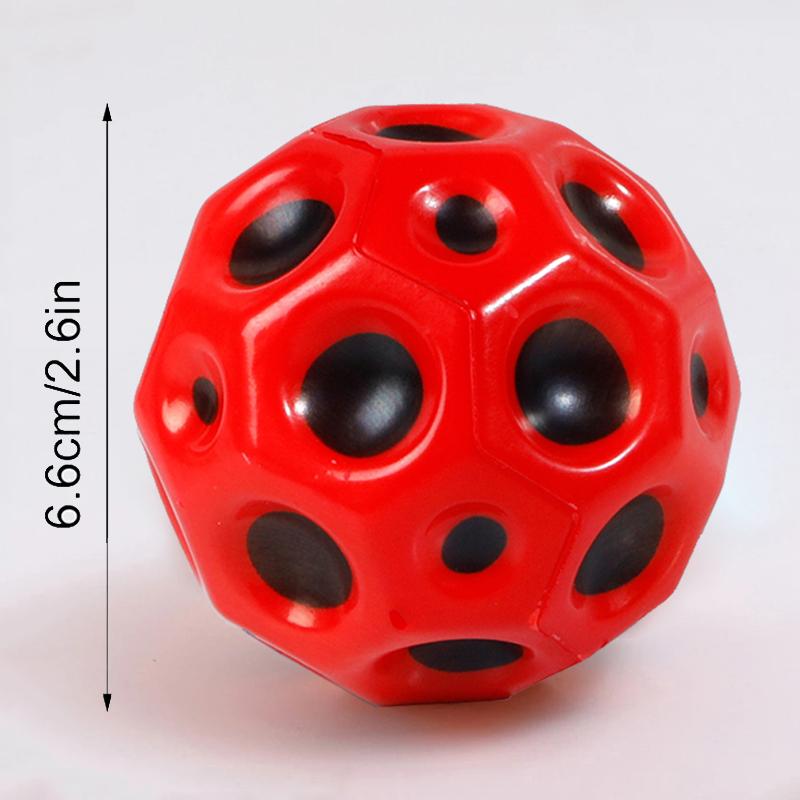 Useful Hole Ball Kids Toys Soft Anti Fall Moon Shape Rubber Extreme High Bouncing Ball Children Outdoor Games Sport Toys Balls