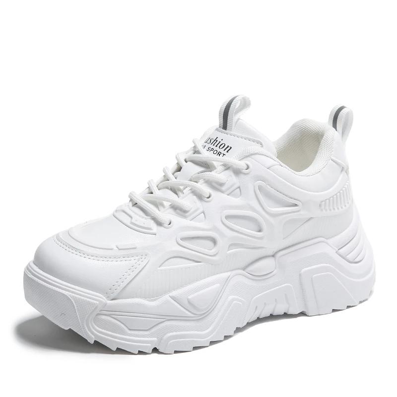 Fashion 2024 Luxury New Breathable Sports Casual Shoes for Women Thick-soled Lace-up Running Sneakers Fashionable and Versatile