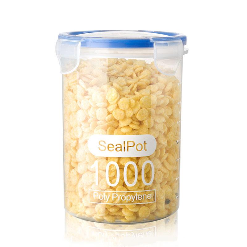 Food Grade Sealed Jars Refrigerator Fresh-keeping Storage Jars Plastic Grain Jars Multi-specification Sealed Jars with Lids