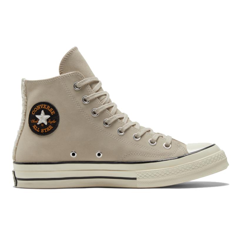 Converse Chuck Taylor All Star Hi Retro Trend High Top Canvas Shoes Unisex Light Grey Khaki