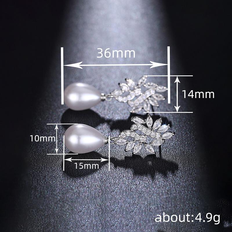Xiaomi Huitan Elegant Imitation Pearl Drop Earrings for Women Aesthetic Fancy Wedding Bridal Jewelry Modern Accessories for Engagement