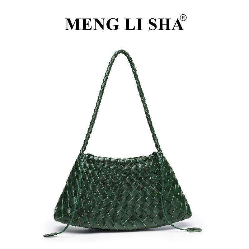 Handgewebte Tasche Retro Tragbarer Gemüsekorb Tasche Vielseitig Achsel Schulter Mutter und Kind Tasche