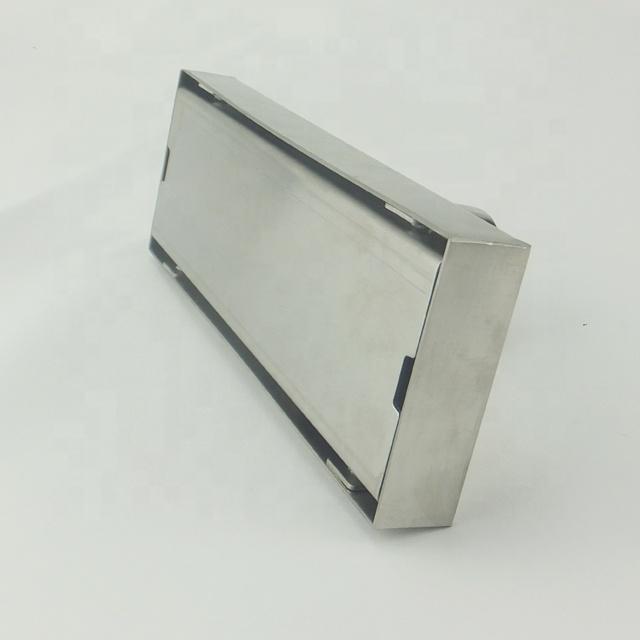 Multi-Size 4 Inch Rectangle Stainless Steel Brushed Finish Anti-Corrosion Linear Shower Floor Drain/Tile Insert for Hotel