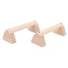 2Pcs Beech Wood Push Up Bars Stand Wooden Balance Beam Exercise Equipment for Home Use 25cm   9.8in