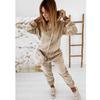 Velvet Material Women 2 Piece Set Casual Sport Outfits Tracksuit Hoodies Sweatshirt+Pants Spring Sportswear Running Sets